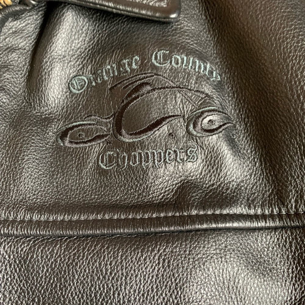 NWOT Men’s medium Orange County. Choppers leather coat